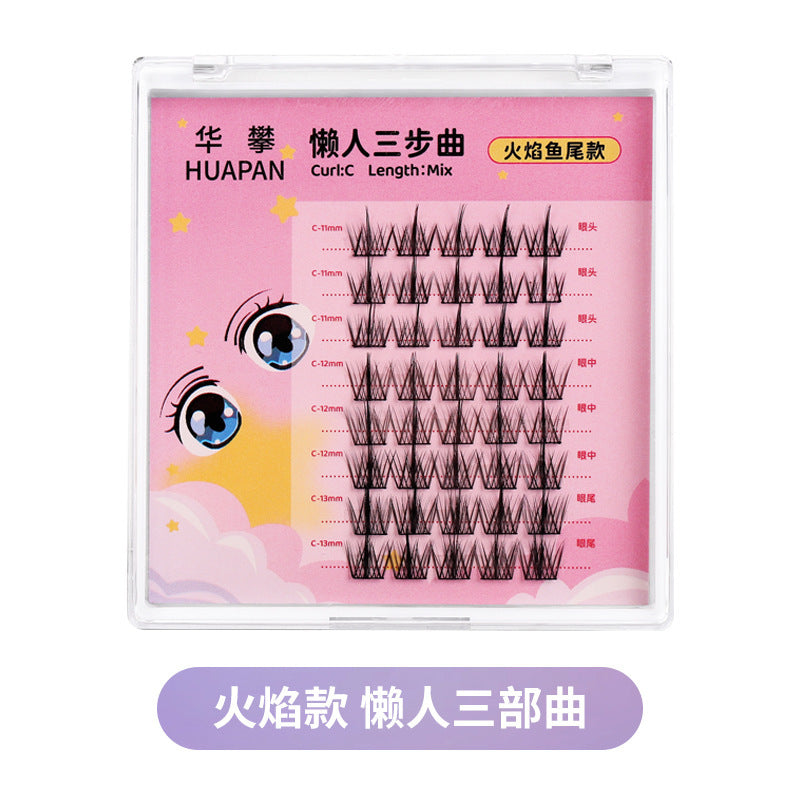 Diy segmented false eyelashes - the lazy person's 3-step natural, lengthening, fine-base self-application eyelash kit with adhesive
