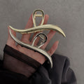 Light luxury, high-end, cold style line metal gripper, large extra large back of the head, simple gripper 2024 new style