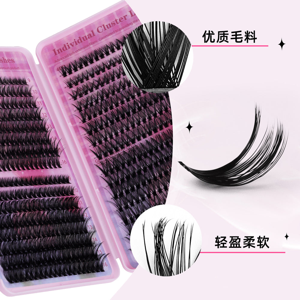 tiktok european and american eyelash book 640 clusters of false eyelashes segmented hair set eyelashes hot-selling makeup