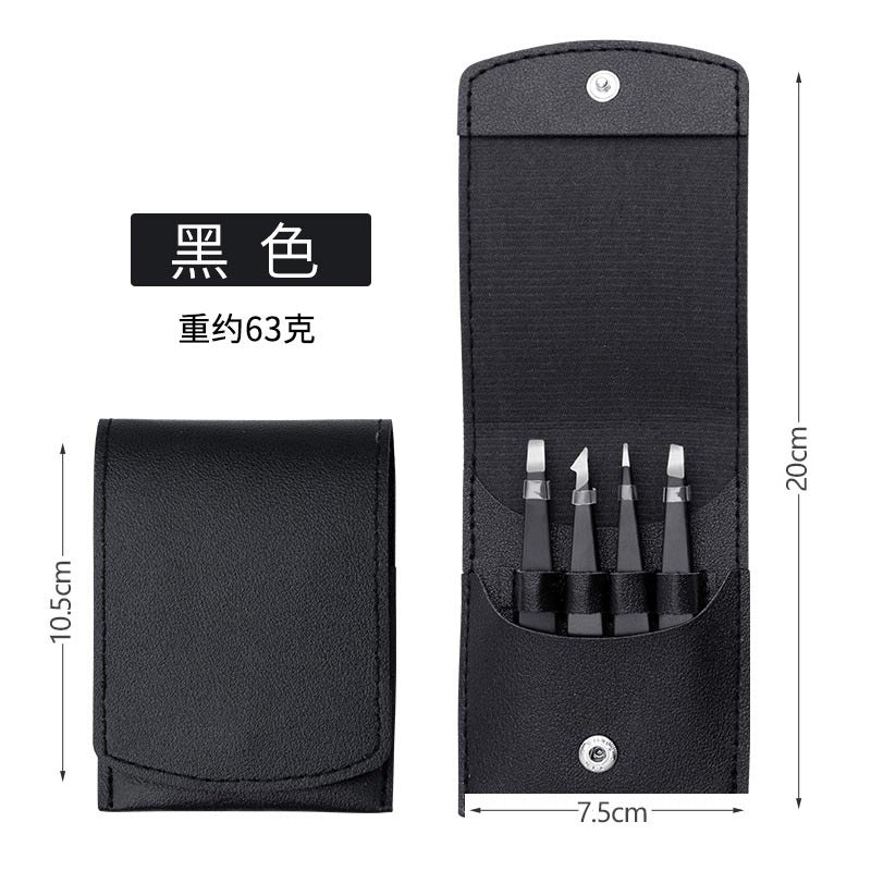 Stainless steel eyebrow tweezer set - 96 pieces, customizable logo, slant & straight tip, eyebrow shaping tweezers, beauty tools, eyebrow scissor set