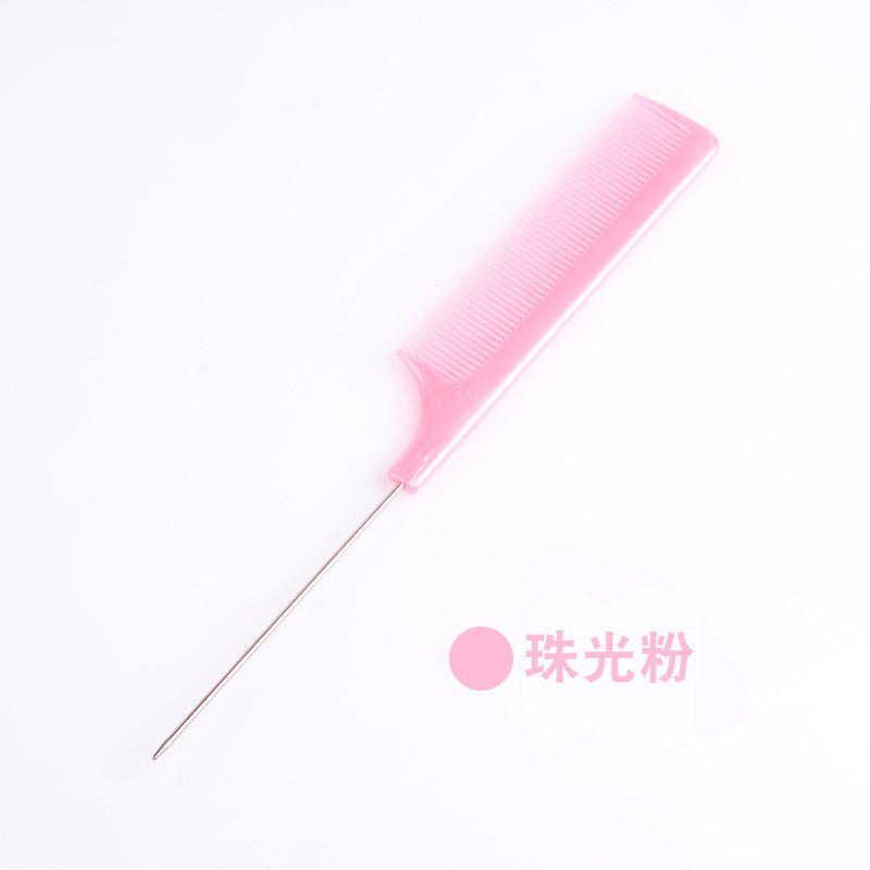 Hot-selling new hair styling comb, pin tail comb, plastic comb with steel pins, pp material, fine teeth, in stock, wholesale, volumizing