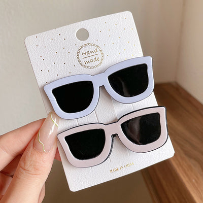 Creative sunglasses hairpin cute cute bangs clip funny selfie side clip broken hair clip easiest for match hairpin japanese and korean women