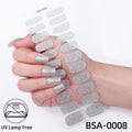 fashion gel nail stickers no bake flash onion powder nail art stickers uv-free gel nail wraps