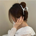 Korean dongdaemun silver acrylic shark clip hairpin women's back of head hairpin large clip headgear clip