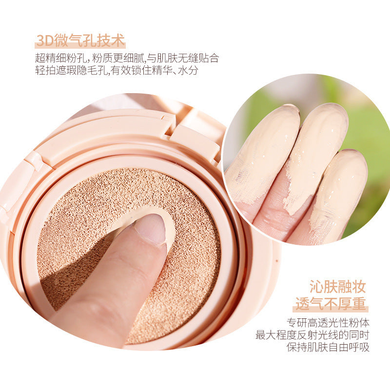 Novo velvet mist long-lasting cushion foundation - concealer, oil control, hydrating, waterproof, smudge-proof, bb cream for students
