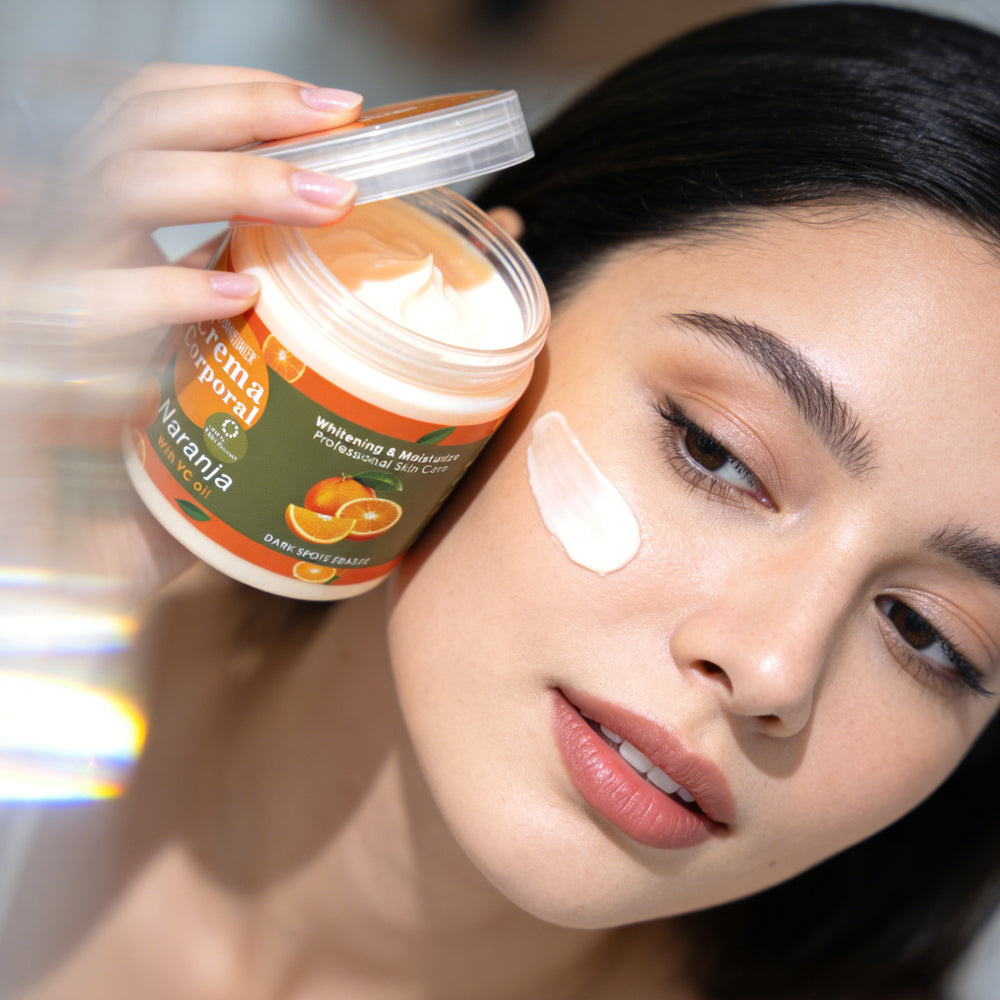 orange vc body lotion - all-over long-lasting moisturizing, improves keratosis pilaris (chicken skin), exfoliating body cream 350g - export quality