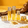 Factory direct sales acrylic lid cosmetic glass suit bottle 120ml push pump head lotion bottle cream bottle