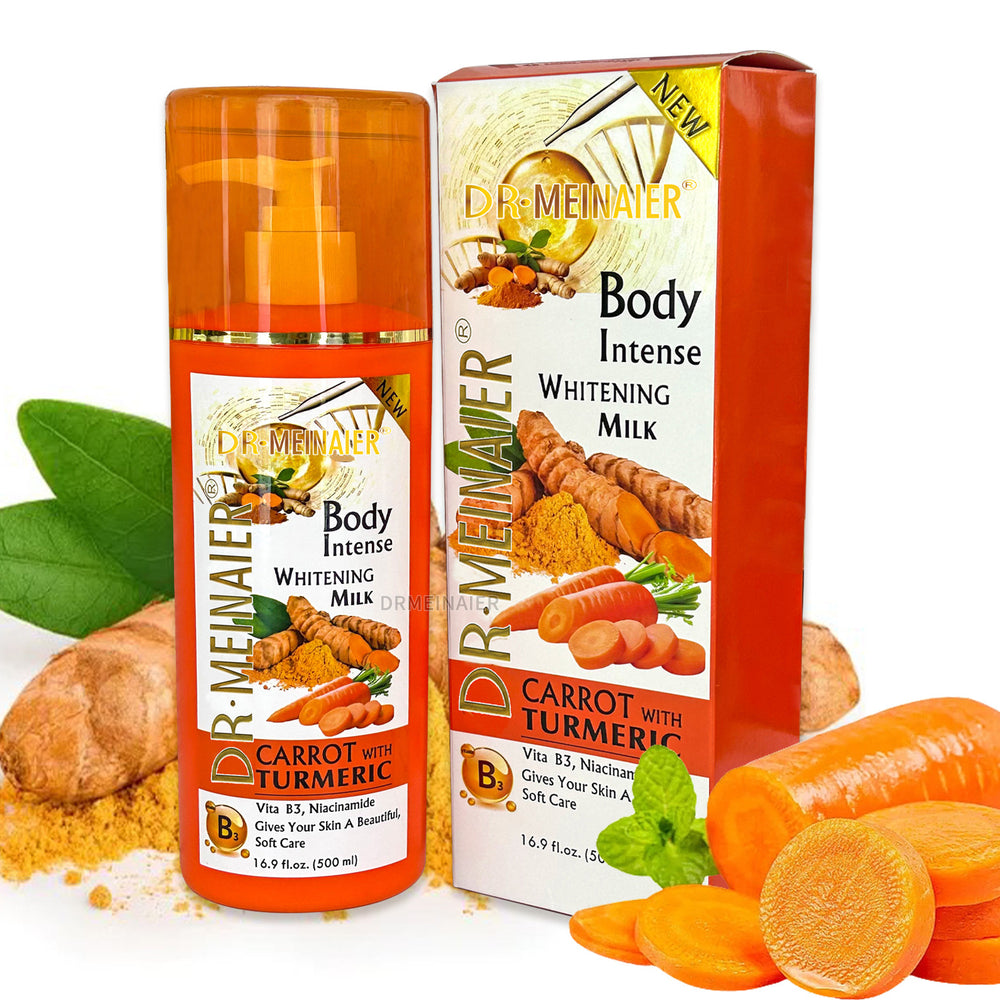 carrot turmeric body lotion 500ml - brightening, hydrating, and moisturizing body cream - wholesale