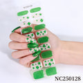 Zhengxiang custom gel nail stickers waterproof st. patrick's day cross-border fashionuv semi-cured nail stickers gel
