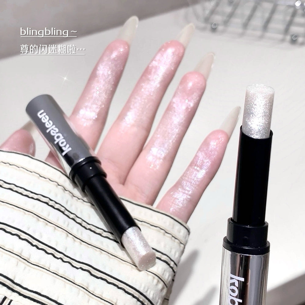 Makeup kobeleen jelly highlight stick pearlescent flash clear water-glow skin stereo brightening lying silkworm eye shadow stick