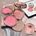 Kakashow embossed rose blush - vibrant, shimmering, nude makeup palette for highlighting and contouring