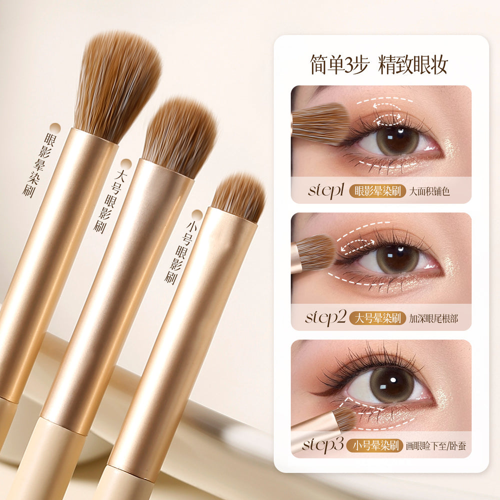 Xixi three-piece eyeshadow brush suit makeup brush eye detail brush blending brush nose shadow brush beauty makeup tool