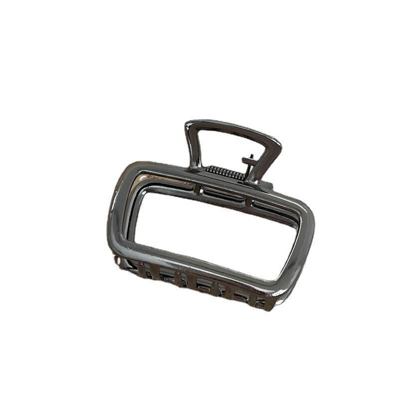 Inscasual high-end glossy square metal gripper on the back of the head hair shark clip popular elegant hair clip for women