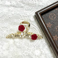 Ancient style classyelegant metal rose flower hair clip for women, back of head flower hair clip, shark clip, headwear