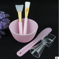 Five-piece facial mask bowl set in pink [pocket bag]
