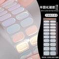 gel manicure stickers waterproof aurora color-changing mirror nail stickers foreign trade customized uv semi-cured manicure stickers