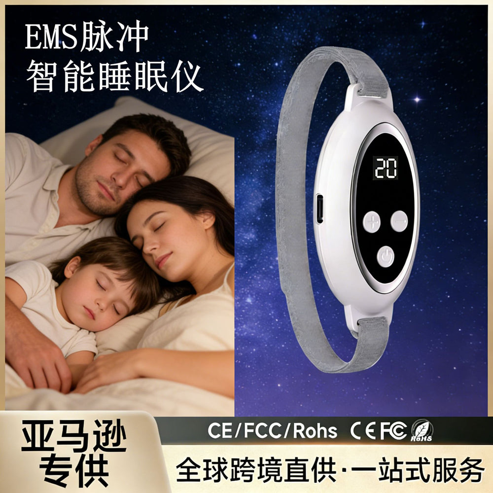 bestseller: smart & minimalist handheld sleep aid - ems pulse, white noise, stress relief, calming, high-efficiency deep sleep support