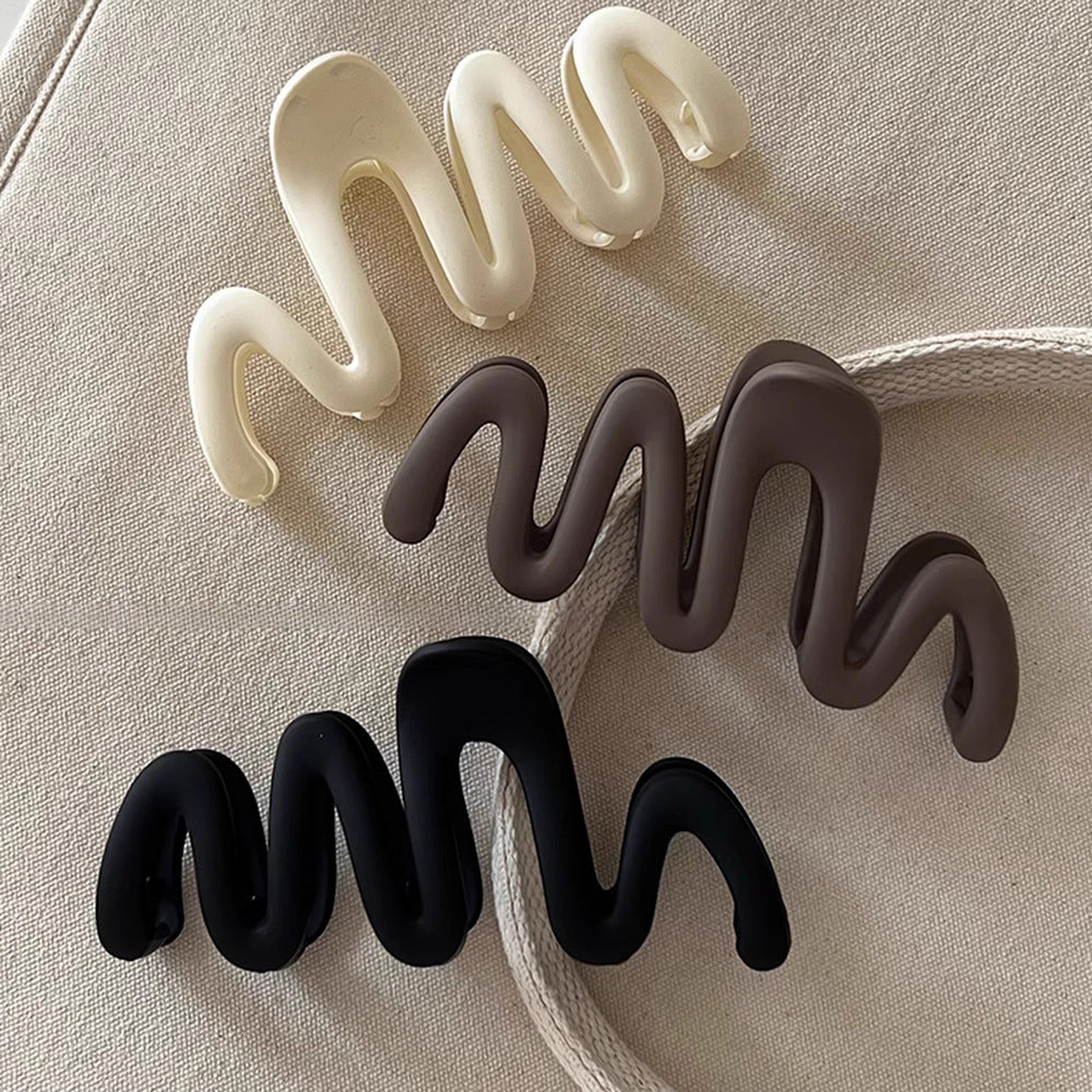 Maillard wave frosted gripper elegant hairpin female back shark clip 2024 new hairpin headwear