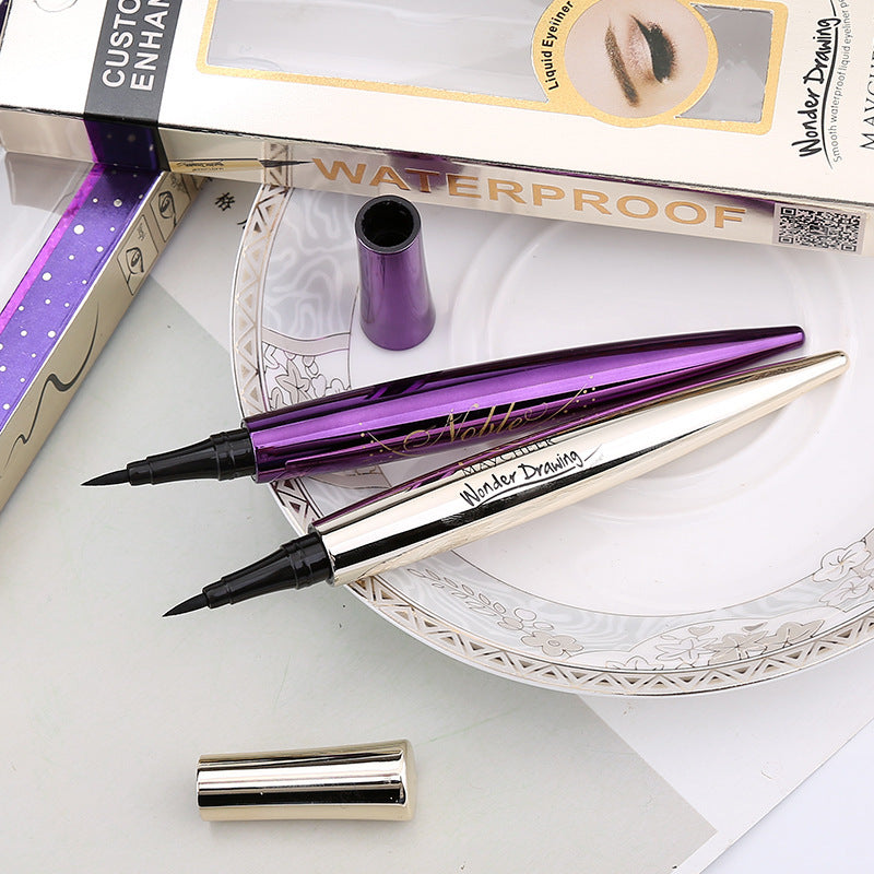Meixier beginner-friendly fine & smooth eyeliner - waterproof, smudge-proof, hard tip for defining and setting, liquid eyeliner pen
