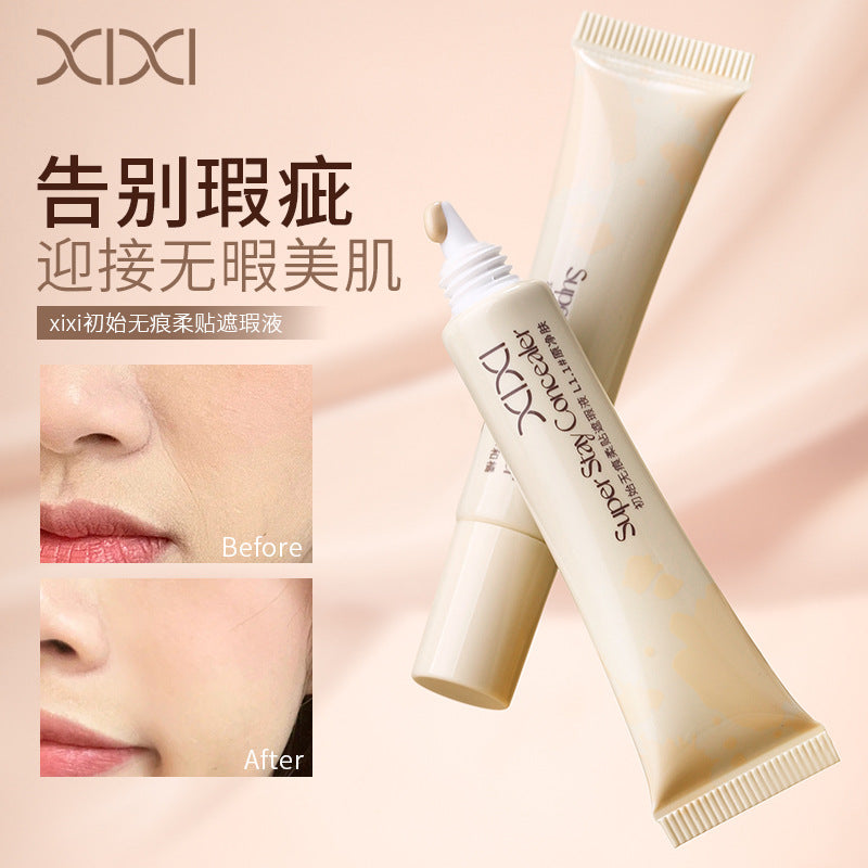 Xixi soft concealer covers freckles, acne marks, dark circles, brightens tear troughs, nasolabial folds, concealer spots
