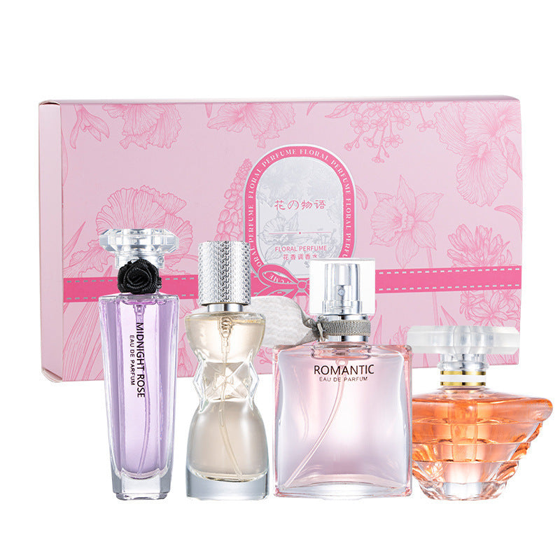 Trendy new perfume set for women - four-piece fragrance collection, light & long-lasting scent, live stream from vietnam & southeast asia