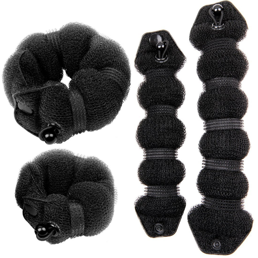 hot-selling k-style headwear caterpillar hair styling tool donut flower bud hair braiding artifact ball head set