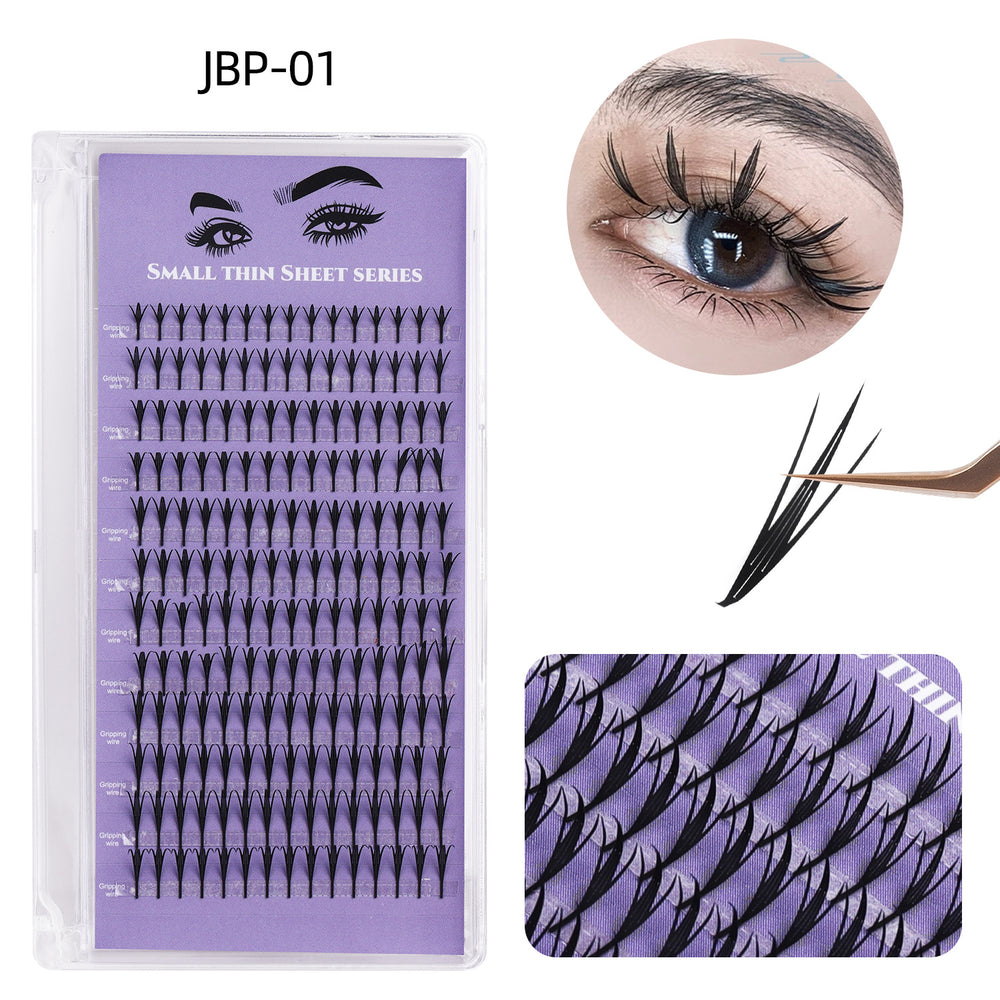 Eyelash grafting comic eyelashes d-curved ultra-fine and thin artificial electric eye all-in-one beauty implantation eyelashes