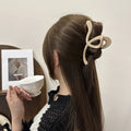 Sense of design geometric lines back of head hair clip large shark clip female frosted easiest for matchelegant hair clip headwear