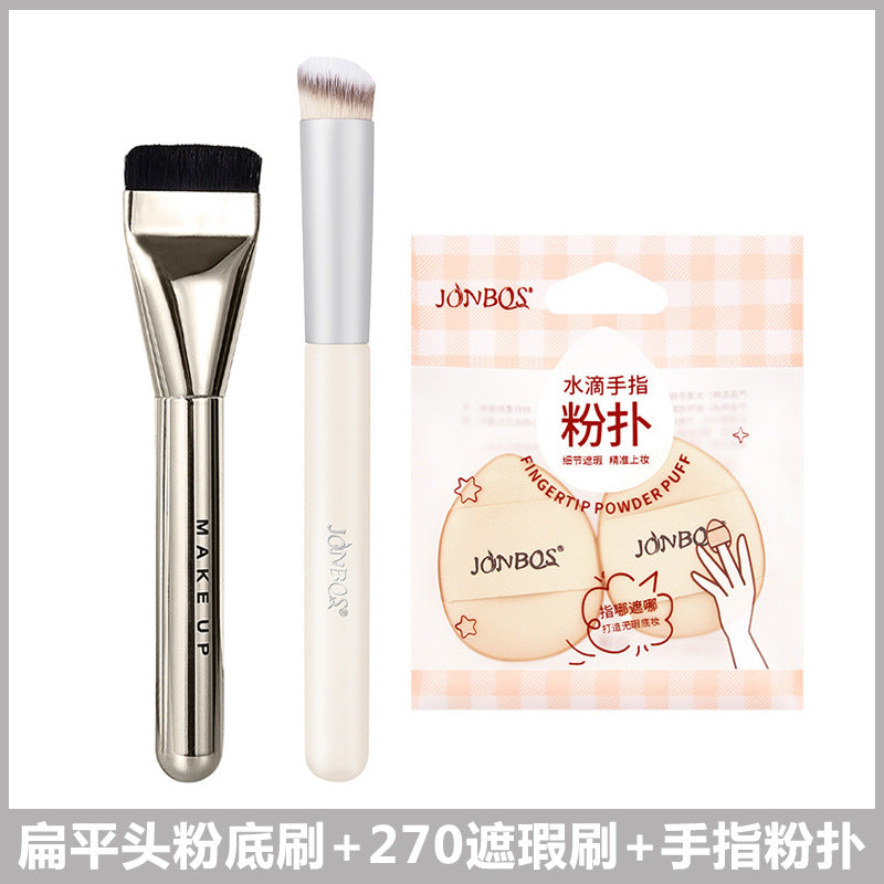 Jonbos foundation brush - flat angled brush, seamless finish, makeup artist grade, perfect for applying foundation