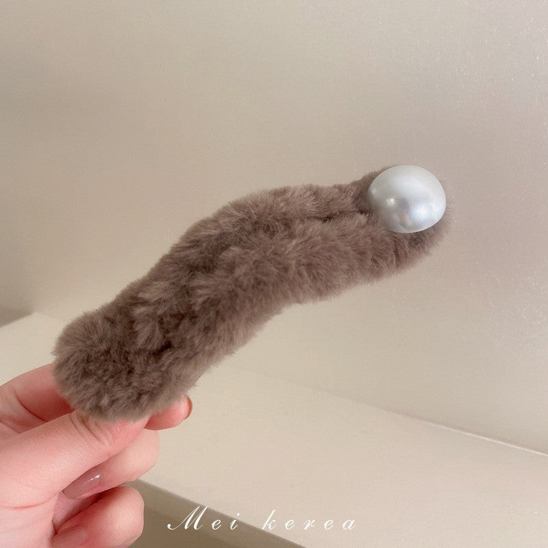Stuffed gripper female fall and winter large hair clip classy sense ins shark clip hair volume multi-plate hair clip headwear hair accessories