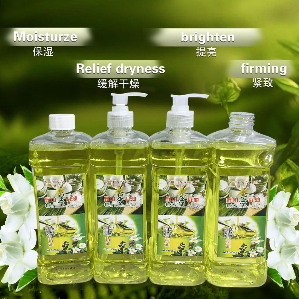 wild tea seed oil facial and body massage oil emollient plant open back scraping massage compound essential oil b bottle