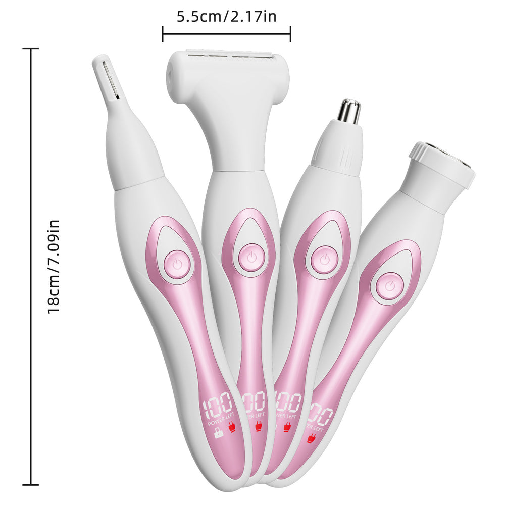 double-head 2-in-1 electric epilator for women's private trimmer multi-functional for home digital display washable epilator