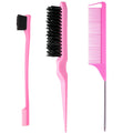 hairdressing brush suit nylon teasing hair brush double-sided hair edge brush smooth comb hair comb pointed tail comb hairdressing