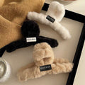 Maillard letter autumn and winter 13cm plush gripper for women 2024 new style back of head hair shark clip hairpin