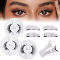 popular magnetic false eyelashes, glue-free, one-piece magnetic suction set, fox eyelashes, flatness magnetic