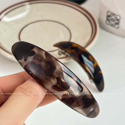 Curved elegant one-line spring clip hair clip women's back of the head classy horizontal clip 2024 new large plate hair clip