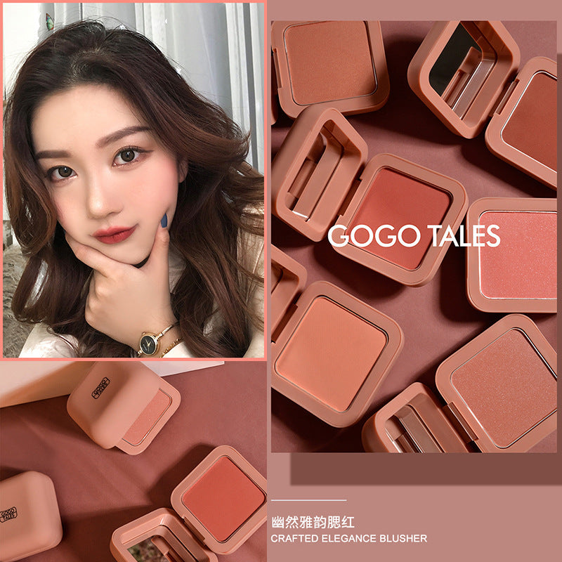 Gogo tales yoranyayun blush light orange daily mixed rouge nature nude makeup repair makeup