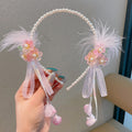 Hanfu headwear kids chinese ancient style elegant hairband girl elegant tassel ancient costume little girl short hair lazy hair accessories