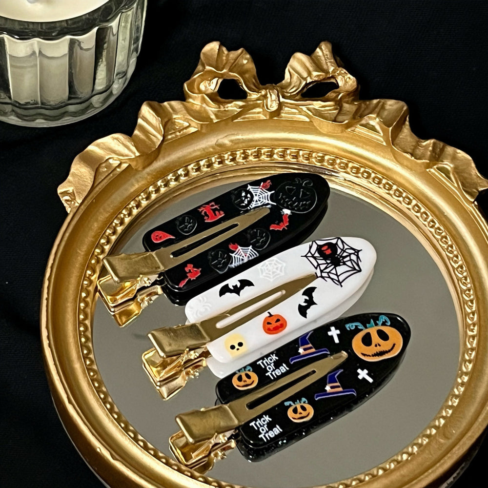 Halloween party pumpkin bat duckbill clip hair accessories cartoon sweet fresh side seamless hairpin bangs clip