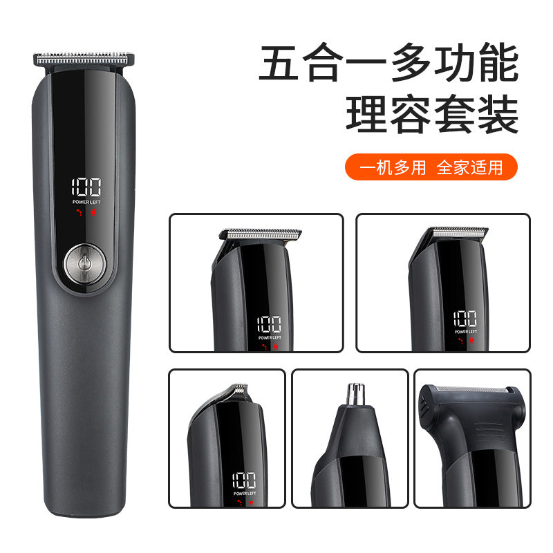 usb charging lcd digital display hairdressing scissors for home hair shaver engraving electric hair clipper hair salon electric hairdressing device