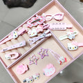 Cute kt pink hair clip set collection - girly bang clips, cartoon hair accessories, exquisite ins style hair decorations