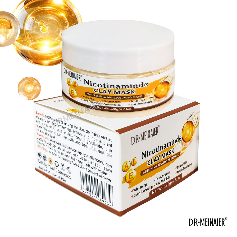 vitamin e & vitamin c facial mud mask 120g - hydrating, moisturizing, and nourishing hyaluronic acid mask cream