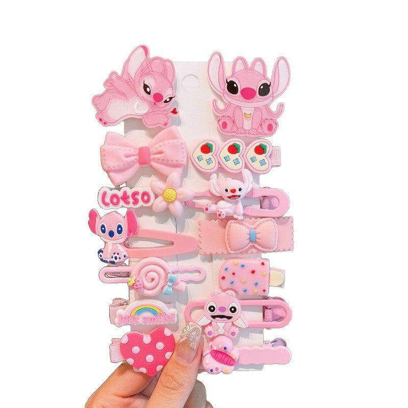 Super cute cartoon hair clips for babies and girls, hair accessories that won't damage hair, bangs clips, headbands, girls' hair clips, and bobby pins