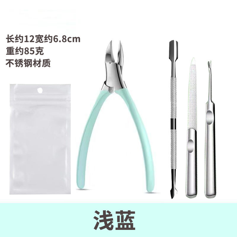 High-quality hawkbill nail clippers - heavy-duty manicure & pedicure tool set for home use - includes cuticle nippers, dead skin remover, and ingrown toenail clippers