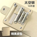 New nail care tool set - premium anti-splash nail clipper set - angled nail clippers for home manicure