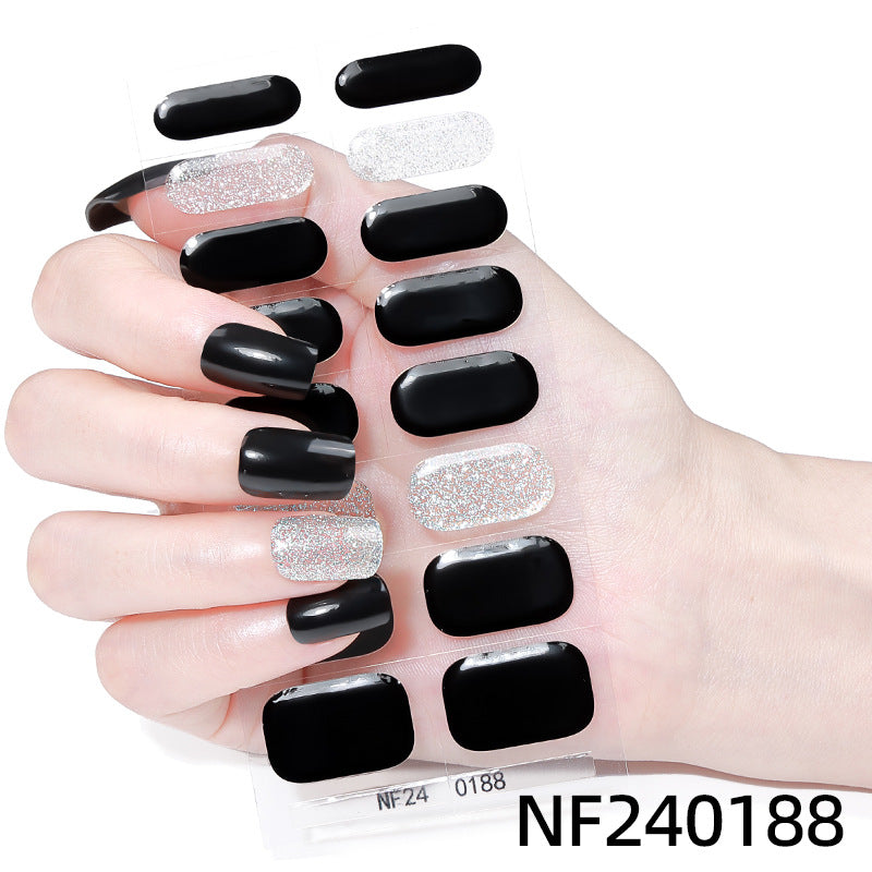 Zhengxiang personalized gel manicure stickers onion powder jumping color nail polish film korean uv photo lamp hardening semi-cured nail stickers