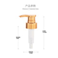 High-end electroplated pump head 33/410 plastic lotion pump gold push shower gel pump head in stock