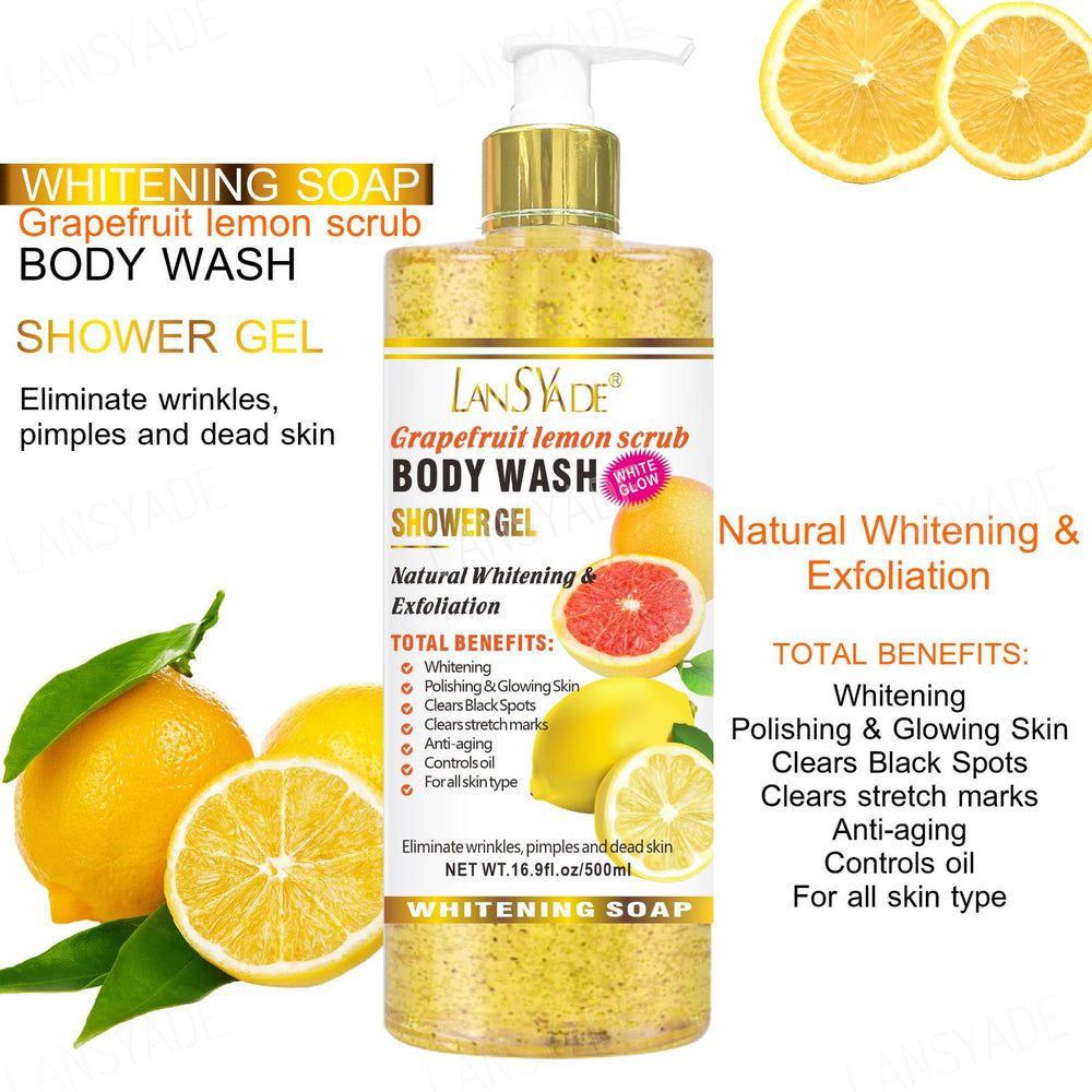 papaya scrub shower gel 500ml fruit fragrance mild bubble shower gel export wholesale
