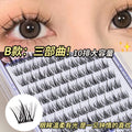 Jonbos self-adhesive glue-free false eyelashes for women, natural simulation, "born-with" style, 3-step application, high volume, individual cluster lashes