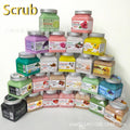 fruit scented bath salt, whole body exfoliating chicken skin square bottle scrub, deep cleansing bath mud rub 500g